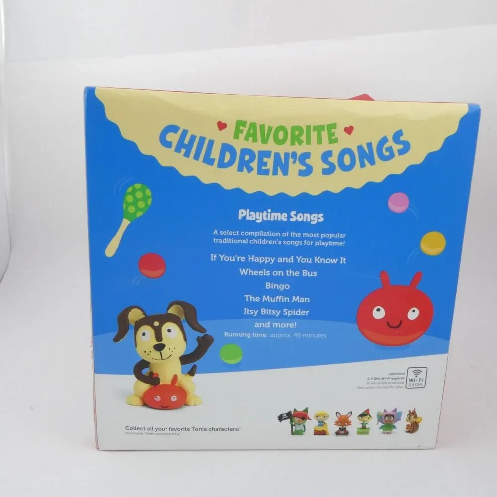 Tonies Tonebox Audio Player Starter Set for Kids 1+ Playtime Puppy -Sunset Red